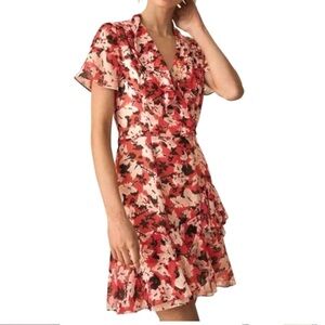 Reiss Marseille Floral Ruffle Mini Dress, NWT, Size 12